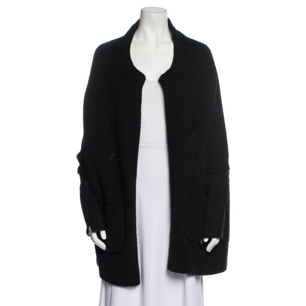 Elegant Black Open-Front Cardigan